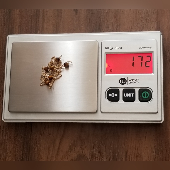 14K Gold Gold Tigers Eye Necklace - Picture 10 of 10